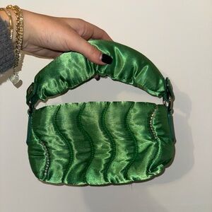Urban Outfitters Green Satin Bag